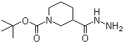 structure of CAS# 625470-88-4, 1-Boc-piperidine-3-carboxylhydrazide;3-Hydrazinolcarbonylpiperidine-1-carboxylic acid tert-butyl ester; 1-Boc-Nipecotic acid hydrazide