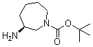 结构式 CAS# 625471-04-7, (3S)-3-氨基六氢-1H-氮杂卓-1-羧酸叔丁酯