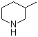 structure of CAS# 626-56-2, 3-Methylpiperidine;3-Pipecoline; Hexahydro-3-picoline
