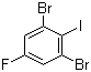 structure of CAS# 62720-29-0, 1,3-Dibromo-5-fluoro-2-iodobenzene;2,6-Dibromo-4-fluoroiodobenzene