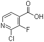 structure of CAS# 628691-93-0, 2-Chloro-3-fluoropyridine-4-carboxylic acid;2-Chloro-3-fluoroisonicotinic acid