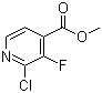 结构式 CAS# 628691-95-2, 2-氯-3-氟异烟酸甲酯
