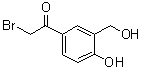 2-Bromo-4'-hydroxy-3'-(hydroxymethyl)acetophenone molecular structure (CAS 62932-94-9)