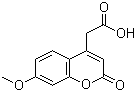 结构式 CAS# 62935-72-2, 7-甲氧基香豆素-4-乙酸; 7-甲氧基-2-氧代-2H-1-苯并吡喃-4-乙酸