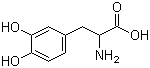 structure of CAS# 63-84-3, 3,4-Dihydroxy-DL-phenylalanine;2-Amino-3-(3,4-dihydroxy-phenyl)propionic acid; DL-3-(3,4-Dihydroxyphenyl)alanine