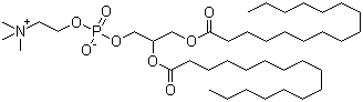 1,2-二棕榈酰-sn-甘油-3-磷酰胆碱分子结构 (CAS 63-89-8)