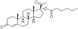 Hydroxyprogesterone caproate molecular structure (CAS 630-56-8)