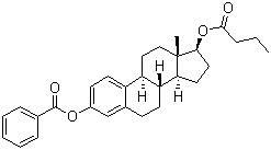 结构式 CAS# 63042-18-2, 雌二醇-3-苯甲酸-17-丁酸酯; 雌甾-1,3,5(10)-三烯-3,17b-二醇 3-苯甲酸-17-丁酸酯