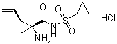 structure of CAS# 630421-49-7, (1R,2S)-1-Amino-N-(cyclopropylsulfonyl)-2-vinylcyclopropanecarboxamide hydrochloride