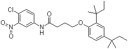 4-(2,4-二特戊基苯氧基)-N-(4-氯-3-硝基苯基)丁酰胺分子结构 (CAS 63134-29-2)