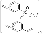 结构式 CAS# 63182-08-1, 二乙烯基苯与乙烯基苯磺酸钠的聚合物