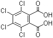 structure of CAS# 632-58-6, Tetrachlorophthalic acid ;Tetrachloro-1,2-benzenedicarboxylic acid