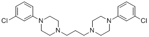 structure of CAS# 6323-09-7, 1,3-Bis-(4-(3-chlorophenyl)piperazin-1-yl)propane;1-(3-chlorophenyl)-4-[3-[4-(3-chlorophenyl)piperazin-1-yl]propyl]piperazine