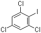 结构式 CAS# 6324-50-1, 1-碘-2,4,6-三氯苯; 2,4,6-三氯碘苯