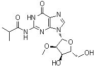 结构式 CAS# 63264-29-9, N2-异丁酰基-2'-O-甲基鸟苷