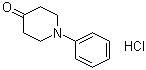 结构式 CAS# 6328-93-4, 1-苯基-4-哌啶酮盐酸盐