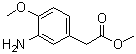 structure of CAS# 63304-82-5, 3-Amino-4-methoxybenzeneacetic acid methyl ester;Methyl (3-amino-4-methoxyphenyl)acetate