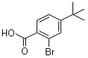 structure of CAS# 6332-96-3, 2-Bromo-4-tert-butylbenzoic acid;2-Bromo-4-(1,1-dimethylethyl)-benzoic acid; 4-tert-Butyl-2-bromobenzoic acid; NSC 38779