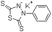 structure of CAS# 6336-51-2, Potassium 5-mercapto-3-phenyl-1,3,4-thiadiazole-2-thione;3-Phenyl-1,3,4-thiadiazolidine-2,5-dithione potassium salt; Potassium 2-mercapto-4-phenyl-1,3,4-thiadiazoline-5-thione