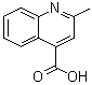 structure of CAS# 634-38-8, 2-Methyl-4-quinolinecarboxylic acid;4-Quinaldinecarboxylic acid; Aniluvitonic acid; Methylquinoline-4-carboxylic acid