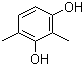 structure of CAS# 634-65-1, 1,3-Dihydroxy-2,4-dimethylbenzene;2,4-Dimethyl-1,3-dihydroxybenzene; 2,4-Dimethylresorcinol; 2,6-DiMethyl-1,3-benzenediol; 2,6-Dimethylresorcinol; m-Xylene-2,4-diol