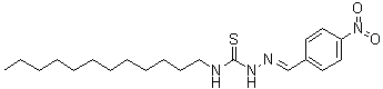 N-Dodecyl-2-[(4-nitrophenyl)methylene]hydrazinecarbothioamide molecular structure (CAS 6340-26-7)