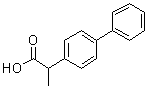 structure of CAS# 6341-72-6, 2-(4-Biphenylyl)propionic acid;2-(4-Phenylphenyl)propionic acid; Biprofen; NSC 16300