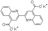 structure of CAS# 63451-34-3, [2,2'-Biquinoline]-4,4'-dicarboxylic acid potassium salt;Dipotassium 2,2'-biquinoline-4,4'-dicarboxylate