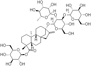 结构式 CAS# 63550-99-2, 莱苞迪苷 C; 瑞鲍迪甙 C