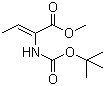 结构式 CAS# 63658-16-2, (2Z)-2-[[叔丁氧羰基]氨基]-2-丁烯酸甲酯