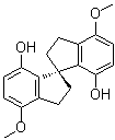 (1S)-2,2',3,3'-Tetrahydro-4,4'-dimethoxy-1,1'-spirobi[1H-indene]-7,7'-diol molecular structure (CAS 636601-30-4)