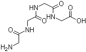 结构式 CAS# 637-84-3, N-[N-(N-甘氨酰甘氨酰)甘氨酰]-甘氨酸