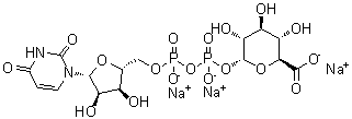 结构式 CAS# 63700-19-6, 二磷酸尿苷-葡萄糖醛酸三钠盐