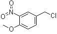 structure of CAS# 6378-19-4, 3-Nitro-4-methoxybenzyl chloride;4-(Chloromethyl)-1-(methyloxy)-2-nitrobenzene; 4-Methoxy-3-nitrobenzyl chloride; NSC 19935