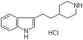 structure of CAS# 63845-42-1, Indalpine hydrochloride;3-(2-(4-Piperidinyl)ethyl)-1H-indole hydrochloride