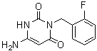 6-Amino-3-(2-fluorobenzyl)-1H-pyrimidine-2,4-dione molecular structure (CAS 639780-60-2)