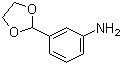 structure of CAS# 6398-87-4, 3-(1,3-Dioxolan-2-yl)aniline;3-Aminobenzaldehyde ethylene acetal