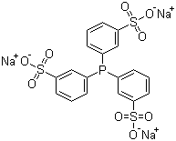 structure of CAS# 63995-70-0, Triphenylphosphine-3,3',3''-trisulfonic acid trisodium salt;Trisodium triphenylphosphine-3,3',3''-trisulfonate