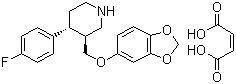 structure of CAS# 64006-44-6, Paroxetine maleate;(3S-trans)-3-[(1,3-Benzodioxol-5-yloxy)methyl]-4-(4-fluorophenyl)piperidine maleate