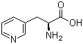 结构式 CAS# 64090-98-8, 3-(3-吡啶基)-L-丙氨酸; L-3-(3-吡啶基)-丙氨酸