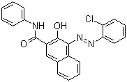 structure of CAS# 6410-26-0, Pigment Red 21;4-[(2-Chlorophenyl)azo]-3-hydroxy-N-phenyl-2-naphthalenecarboxamide; 4-[(2-Chlorophenyl)azo]-3-hydroxy-N-phenylnaphthalene-2-carboxamide; C.I. 12300