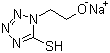 1-(2-羟基乙基)-1H-四唑-5-基硫醇钠盐分子结构 (CAS 64350-77-2)