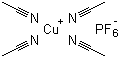 structure of CAS# 64443-05-6, Tetrakis(acetonitrile)copper(I) hexafluorophosphate;Copper(1+) hexafluorophosphate - acetonitrile (1:1:4)