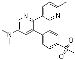 structure of CAS# 646459-39-4, N,N,6'-Trimethyl-3-[4-(methylsulfonyl)phenyl]-[2,3'-bipyridin]-5-amine