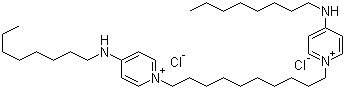 结构式 CAS# 64690-21-7, 1,10-双[4-(辛基氨基)-1-吡啶鎓]癸烷二氯化物