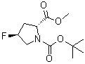 结构式 CAS# 647857-39-4, 4-(4S)-氟吡咯烷-1,2-(R)-二甲酸 1-叔丁酯 2-甲基酯