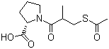 structure of CAS# 64838-55-7, (2S)-1-(3-Acetylthio-2-methyl-1-oxopropyl)-L-proline;N-[3-(Acetylthio)-(2S)-methylpropionyl]-L-proline