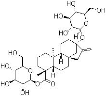 structure of CAS# 64849-39-4, Rubusoside;(4alpha)-13-(beta-D-Glucopyranosyloxy)kaur-16-en-18-oic acid beta-D-glucopyranosyl ester