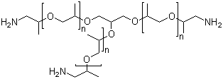 Glycerol tris[poly(propylene glycol)amine terminated] ether molecular structure (CAS 64852-22-8)