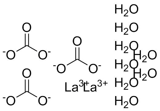碳酸镧八水合物分子结构 (CAS 6487-39-4)